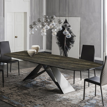 北欧岩板餐桌椅组合现代简约轻奢小户型饭桌小户型家用餐桌