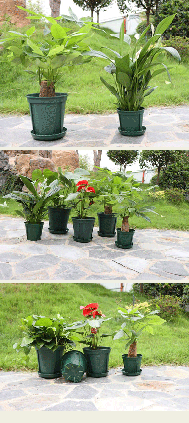 加厚青山盆控根盆厂家批发月季绿萝塑料花盆不烂根加仑圆形花盆