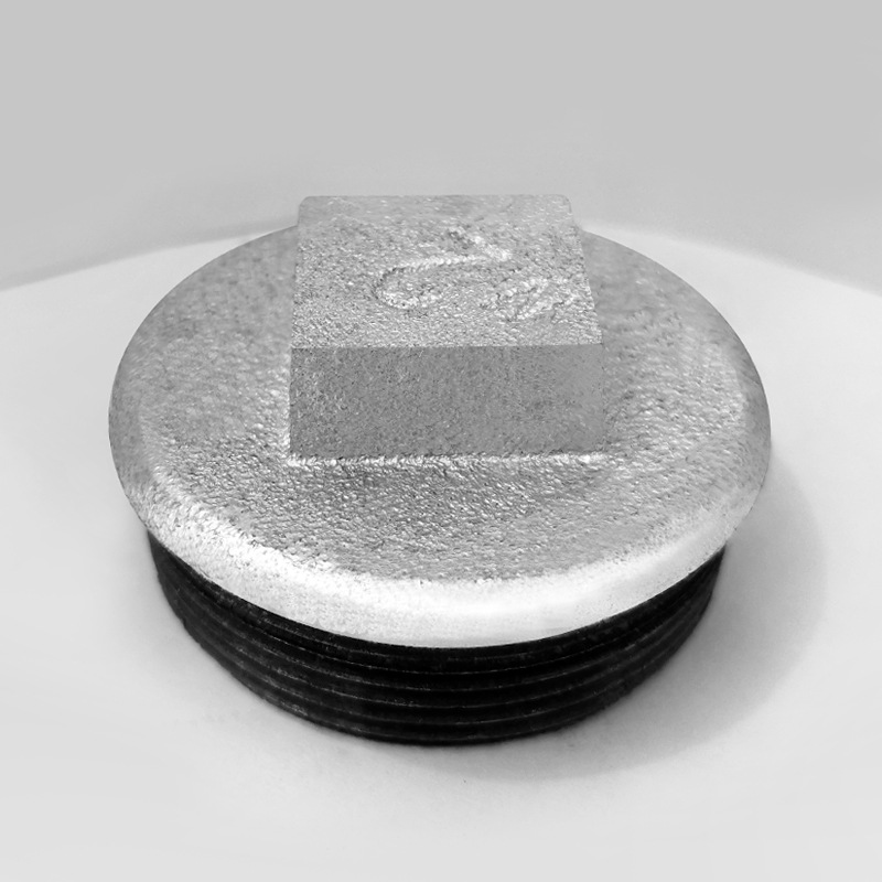 玛钢堵头 镀锌玛钢外丝牙下水管道铁方堵46分工艺品管件装饰堵头