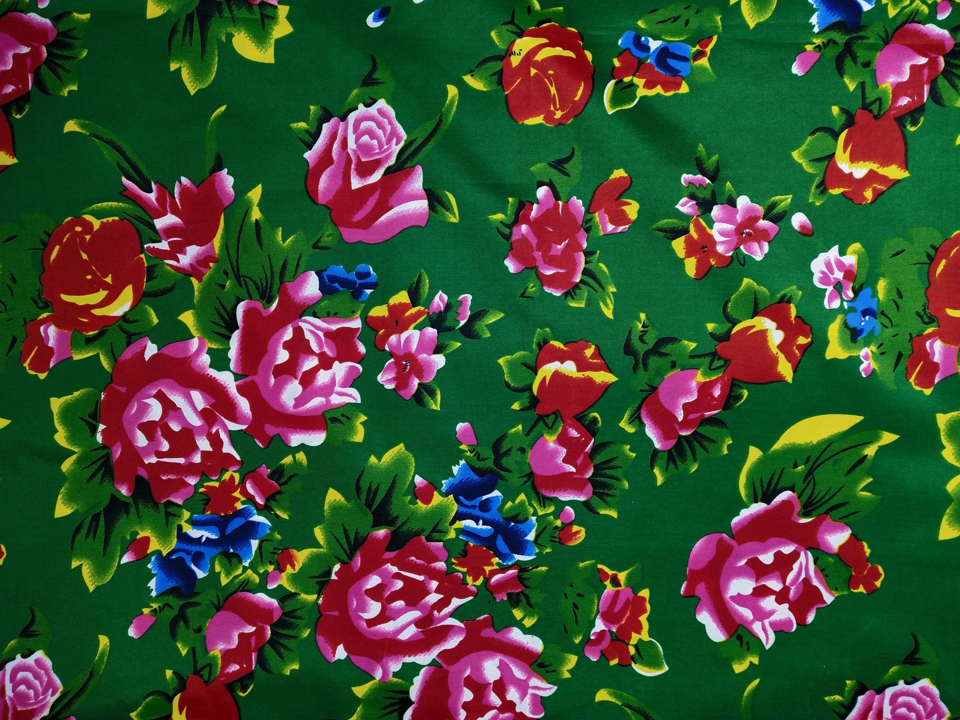 东北大花布凤凰牡丹装饰纯棉绸人造棉面料酒店农家乐装修墙面布料