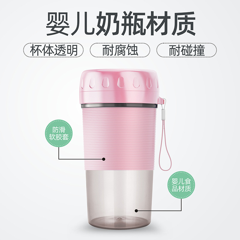 Portable Mini Home Juice Extractor Electric Juicer Cup Multi-Function USB Charging Blender Small Juice Cup