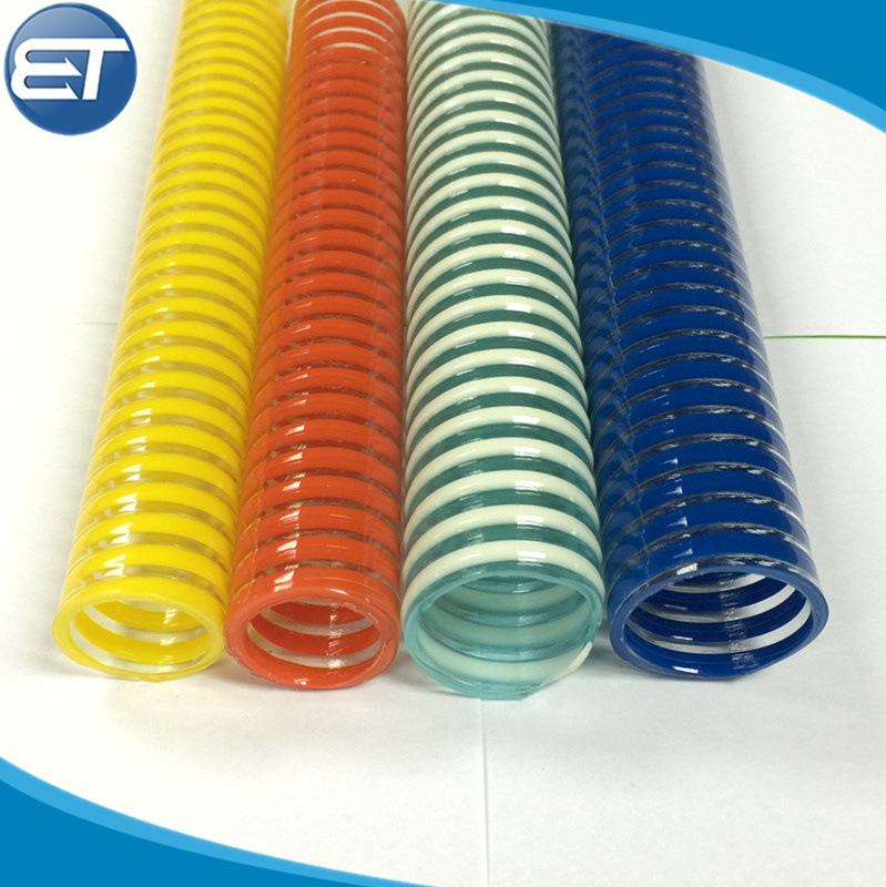 厂家直销 4寸pvc螺旋塑筋增强管 食品输送平筋塑料工业排风管