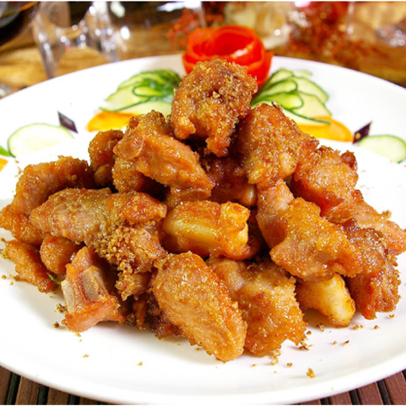 海格娜蒜香脆皮骨冷冻调味排骨猪排西餐餐厅配餐半成品400g25包箱