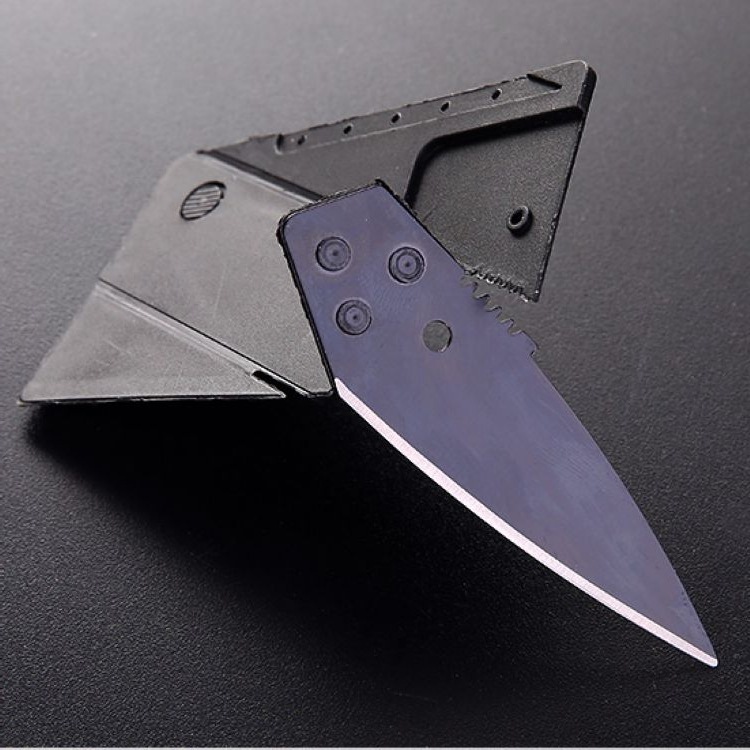 迷你便携可折叠卡片刀户外野营多用途轻便随身卡刀应急水果刀军刀