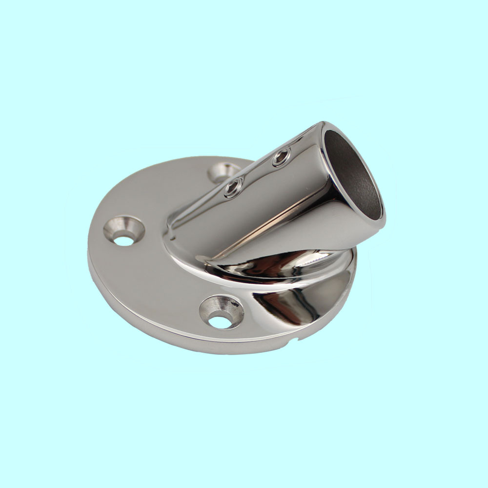 richwits 316不锈钢45度圆管座 船用五金 法兰底座