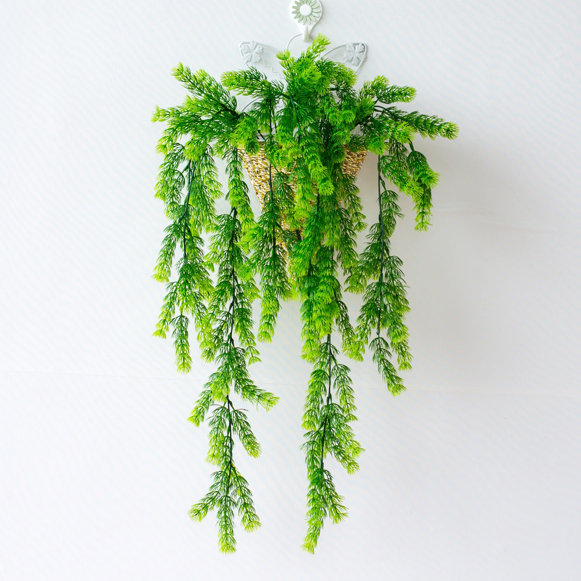 厂家直销仿真植物吊钟挂 藤条壁挂室内装饰