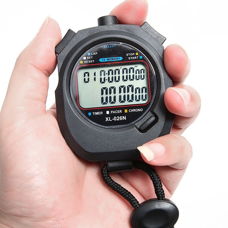厂家直销秒表计时器防水电子停表10道跑表裁判训练运动健身器材