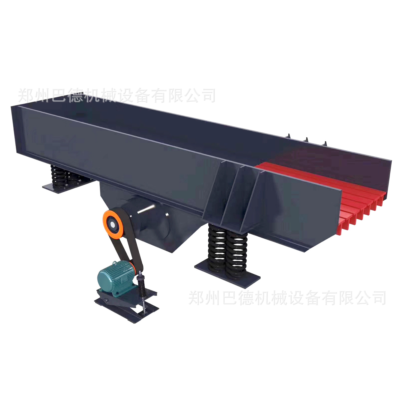 矿山振动给料机 双传动轴齿轮激振型新型槽式给料机 振动喂料设备