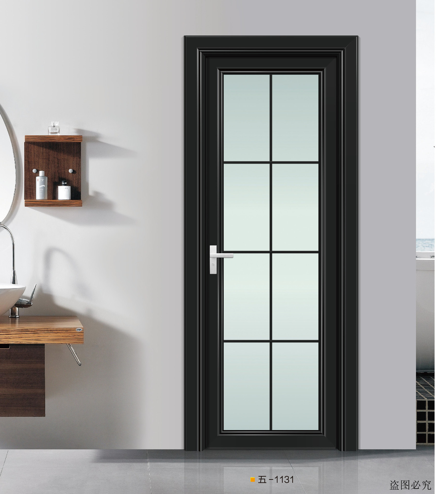 厂家直供 钛镁铝合金卫生间平开门玻璃门厨房洗手间阳台工程门