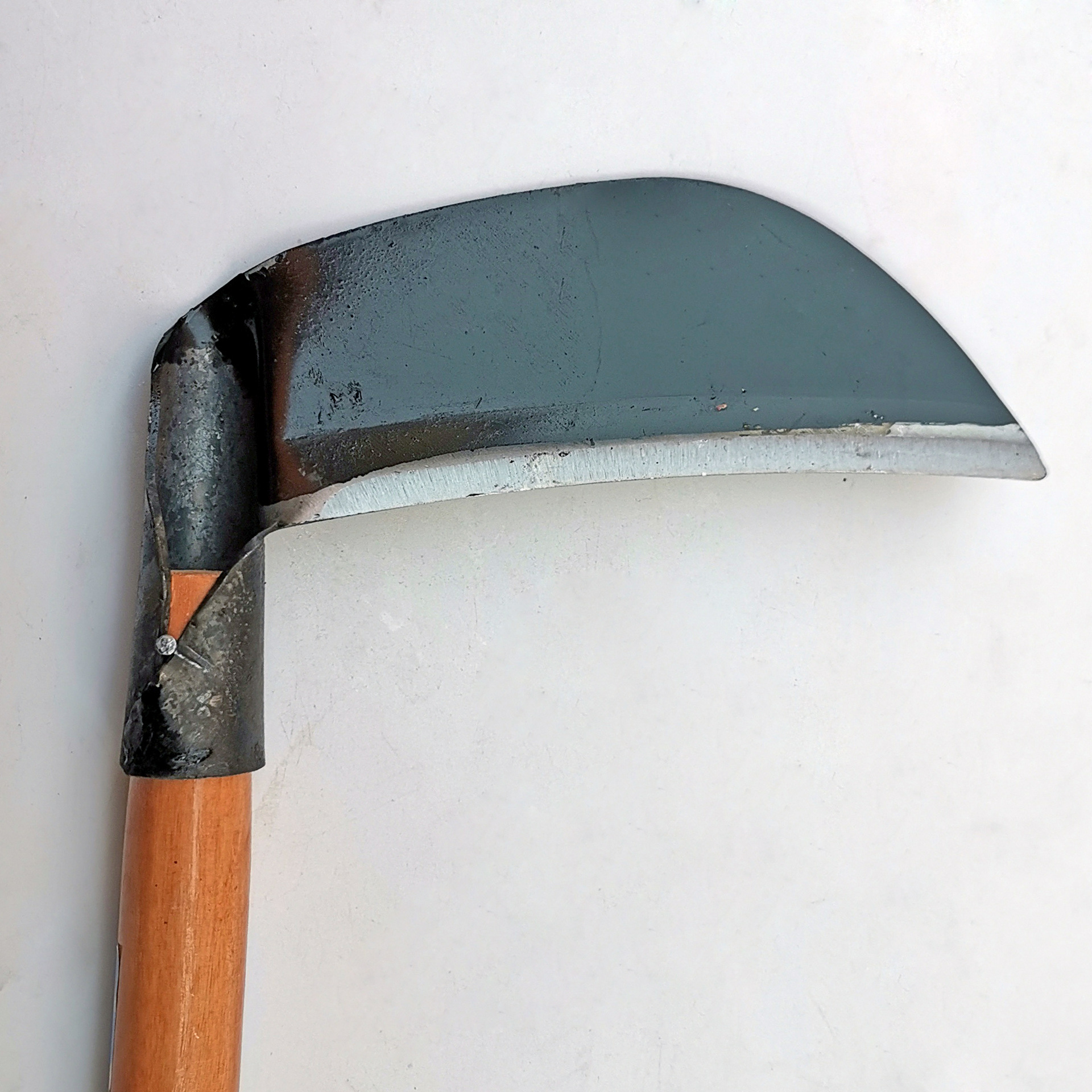 手工锻打木柄砍镰刀 玉米镰刀 收割两用镰刀