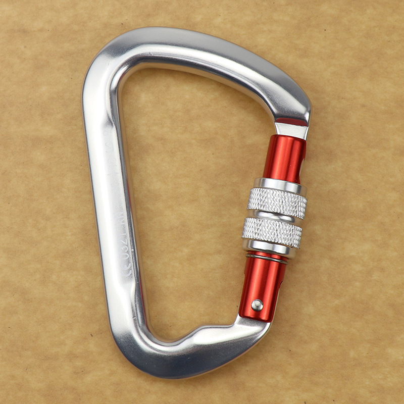 登山扣30kn主锁 绳索滑翔高空作业吊扣安全钩 航空铝快挂攀岩主锁