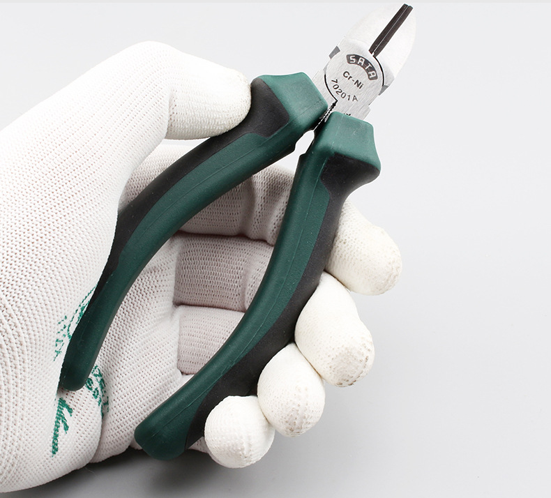 世达斜口钳斜嘴钳子6寸工业级偏口小剪钳电工工具70201a /70202a