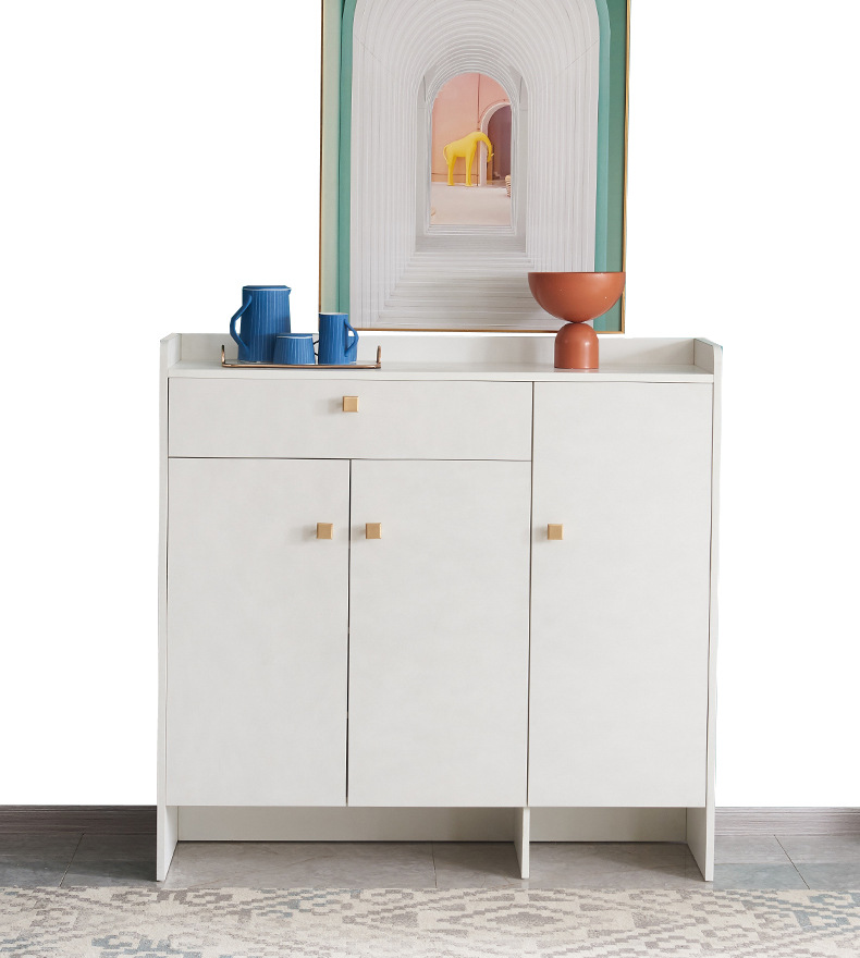 塔克板材鞋柜轻奢玄关柜屏风隔断客厅鞋柜一体简约进门隔断装饰柜