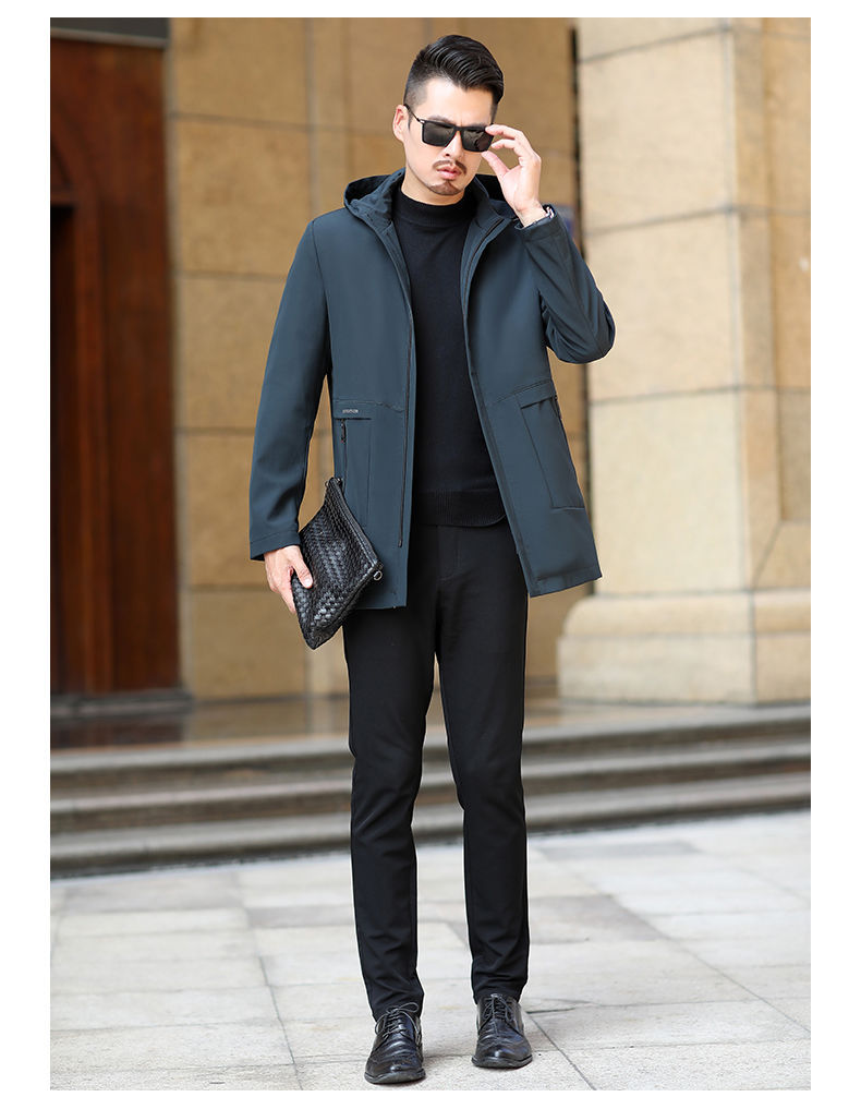 男士外套春秋款中年商务休闲男装中老年人夹克帅气衣服爸爸40岁50