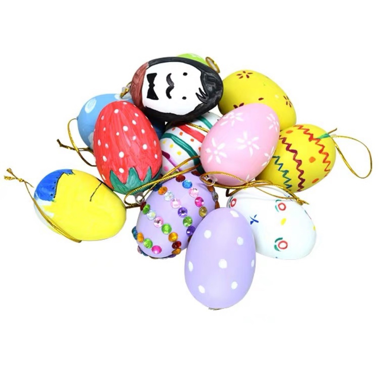 彩色仿真鸡蛋壳儿童创意绘画制作幼儿园diy手工材料复活节彩蛋