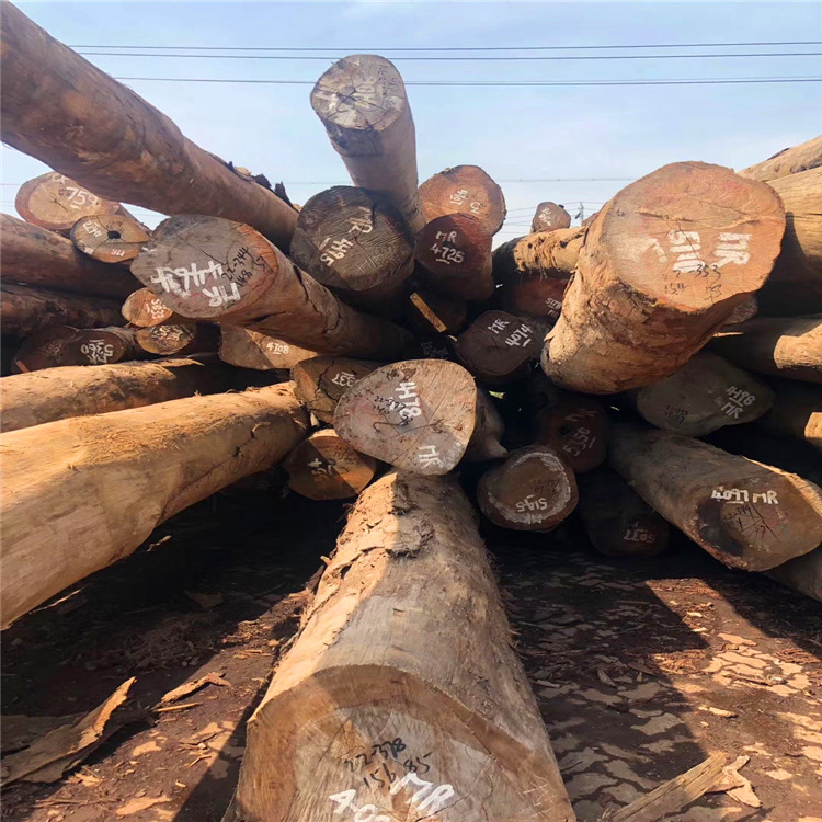 进口杂木原木烘干板材 防腐建筑工程柱子料 包装箱托盘料旋切