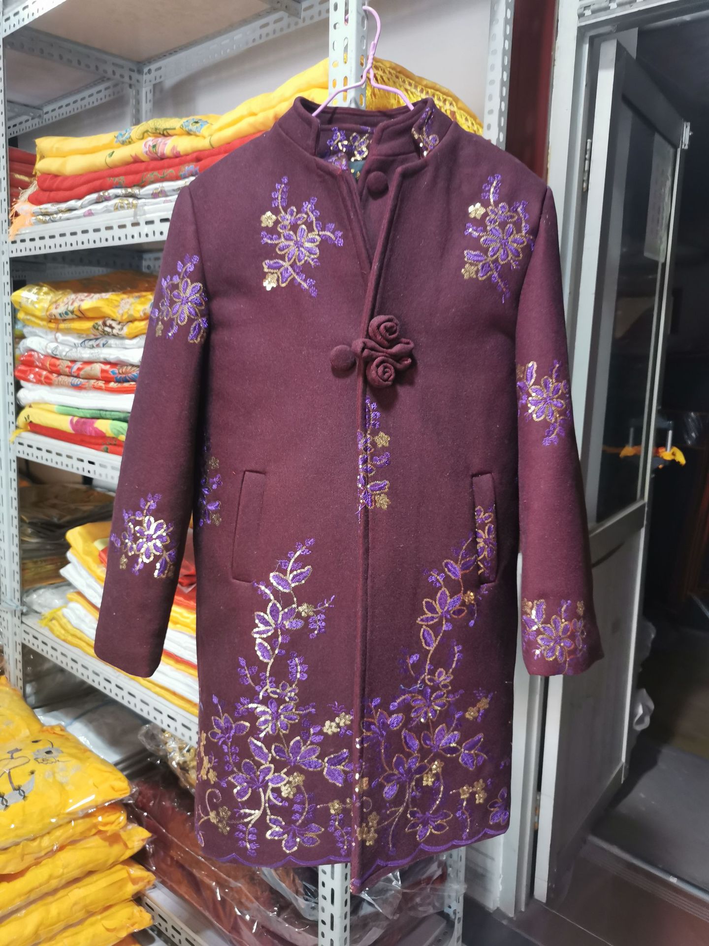 女士寿衣全套加厚三件套送老人冲喜现代寿装长彪纸花殡葬用品大全