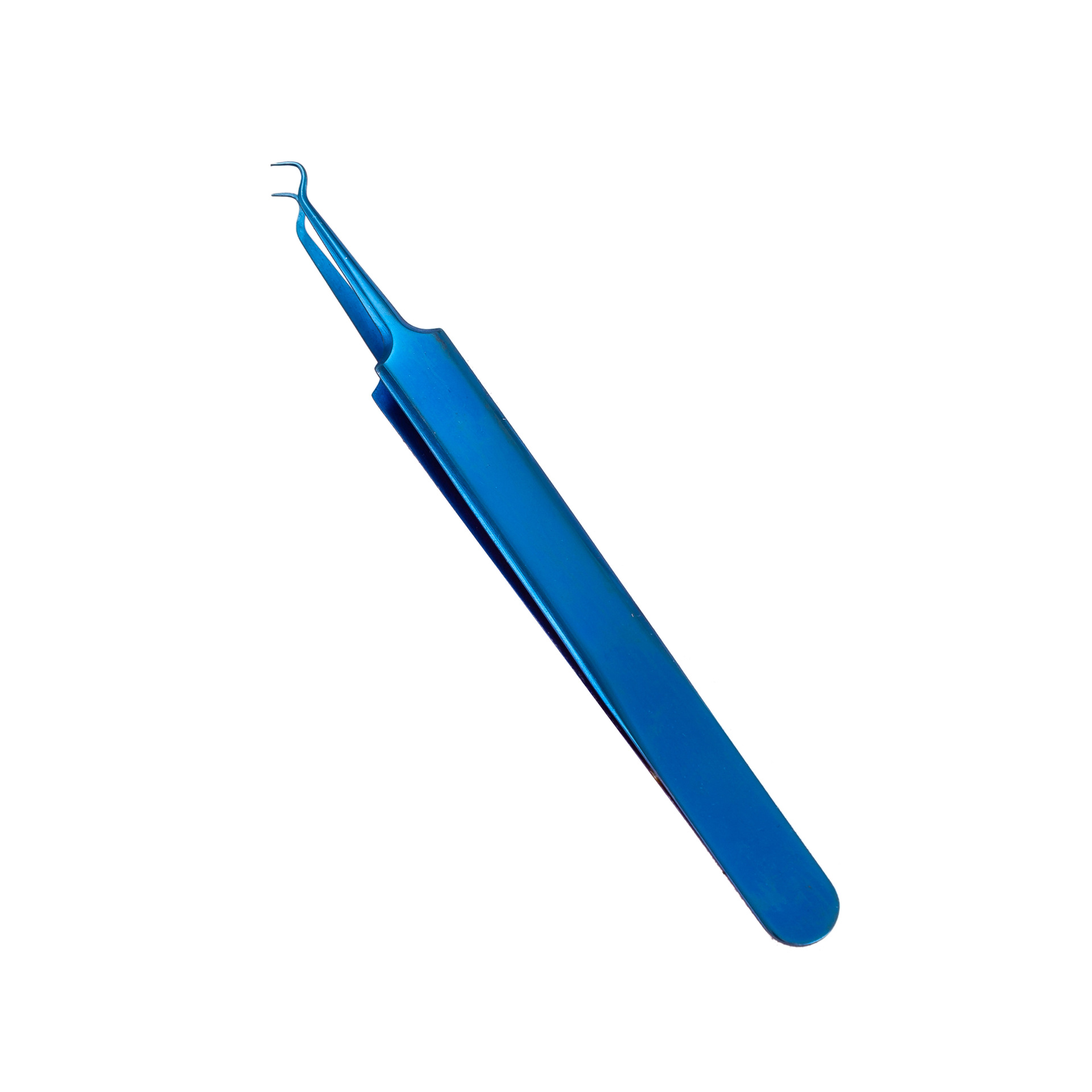 玫瑰红镜面不锈钢粉刺针夹暗疮针夹挑痘针痘痘针夹粉刺蓝色镊子