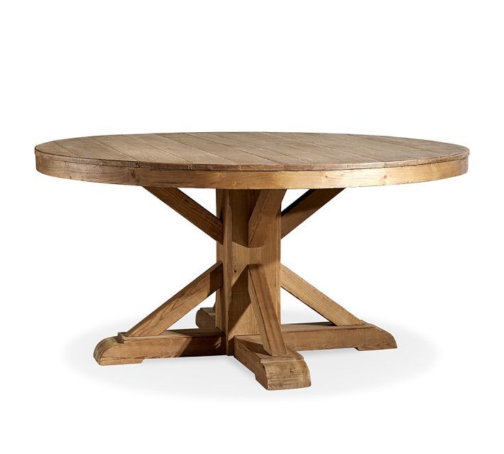 乡村实木圆形餐桌田园餐厅多人位吃饭桌复古家用聚餐全实木圆桌