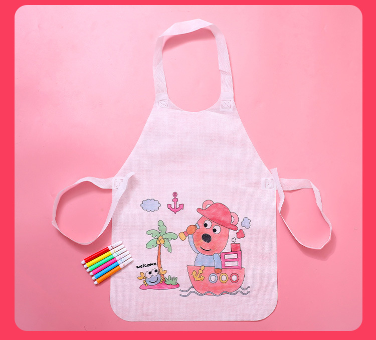 无纺布围裙益智创意幼儿园手工制作diy材料亲子美劳绘画涂鸦礼物