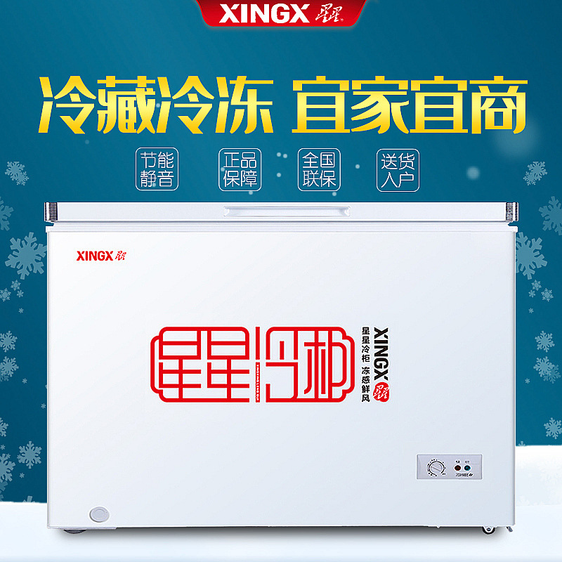 xinx/星星冷柜单温冷藏冷冻转换小型商用雪糕冰柜顶开门正品包邮