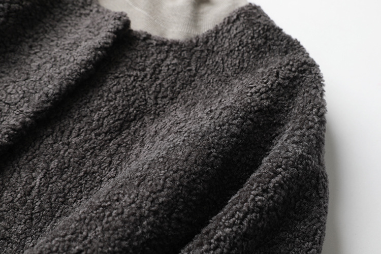 品牌工厂 原生态皮毛一体圆领韩版宽松百搭气质中长款温婉裘皮