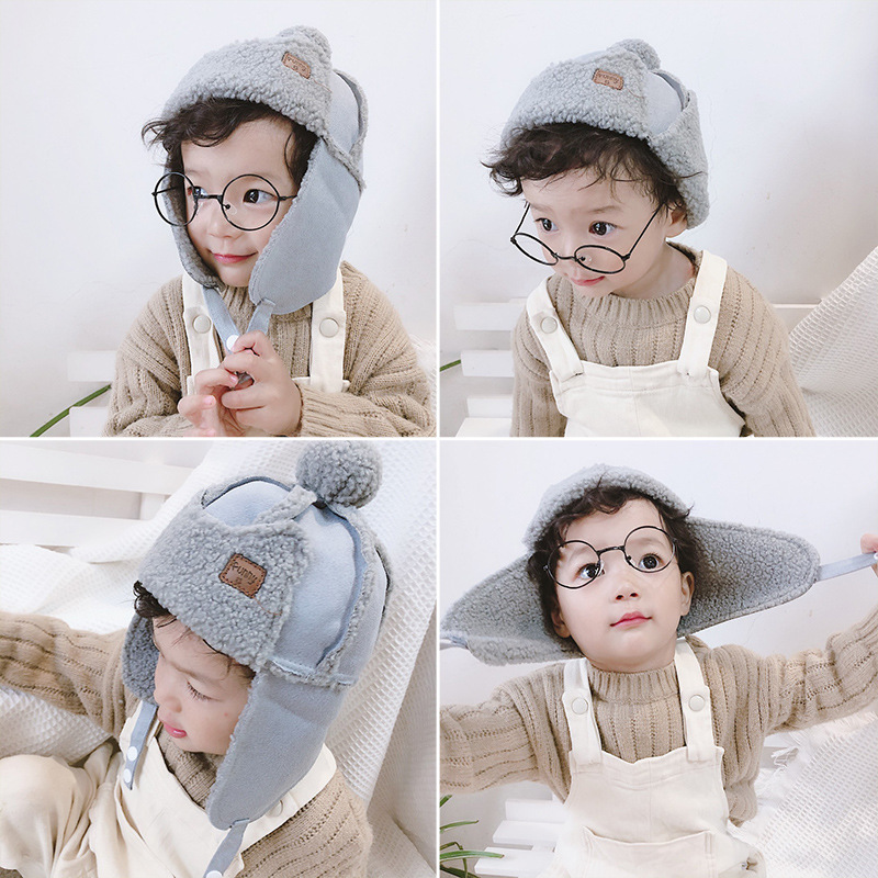 1-2一3岁儿童男宝宝帽子婴儿可爱超萌护耳雷锋帽秋冬季款冬天男孩
