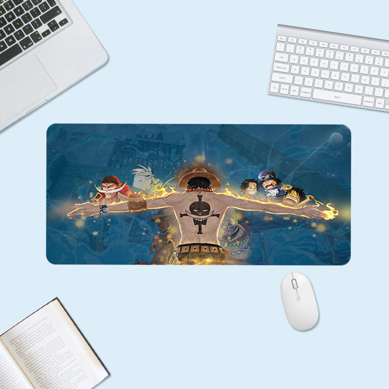 海贼王超大号鼠标垫动漫火影忍者 四挡路飞广告定制 游戏男鼠标垫