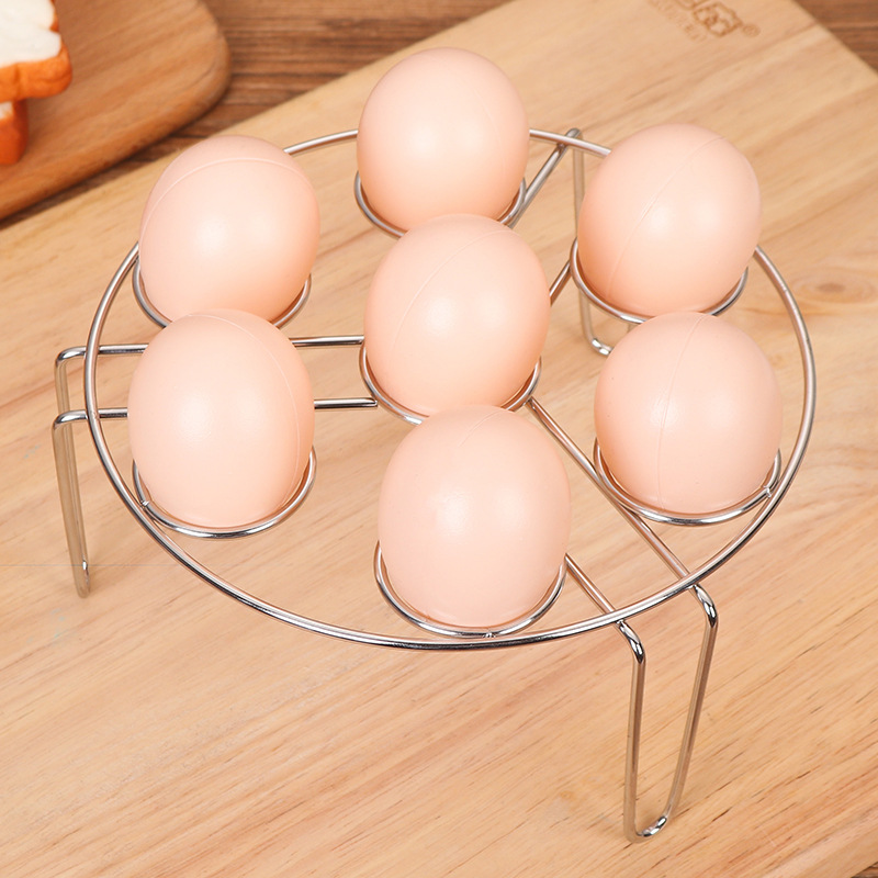 不锈钢可重叠蒸蛋架鸡蛋架三角蒸架双层蒸格鸡蛋蒸架厨房烹饪支架