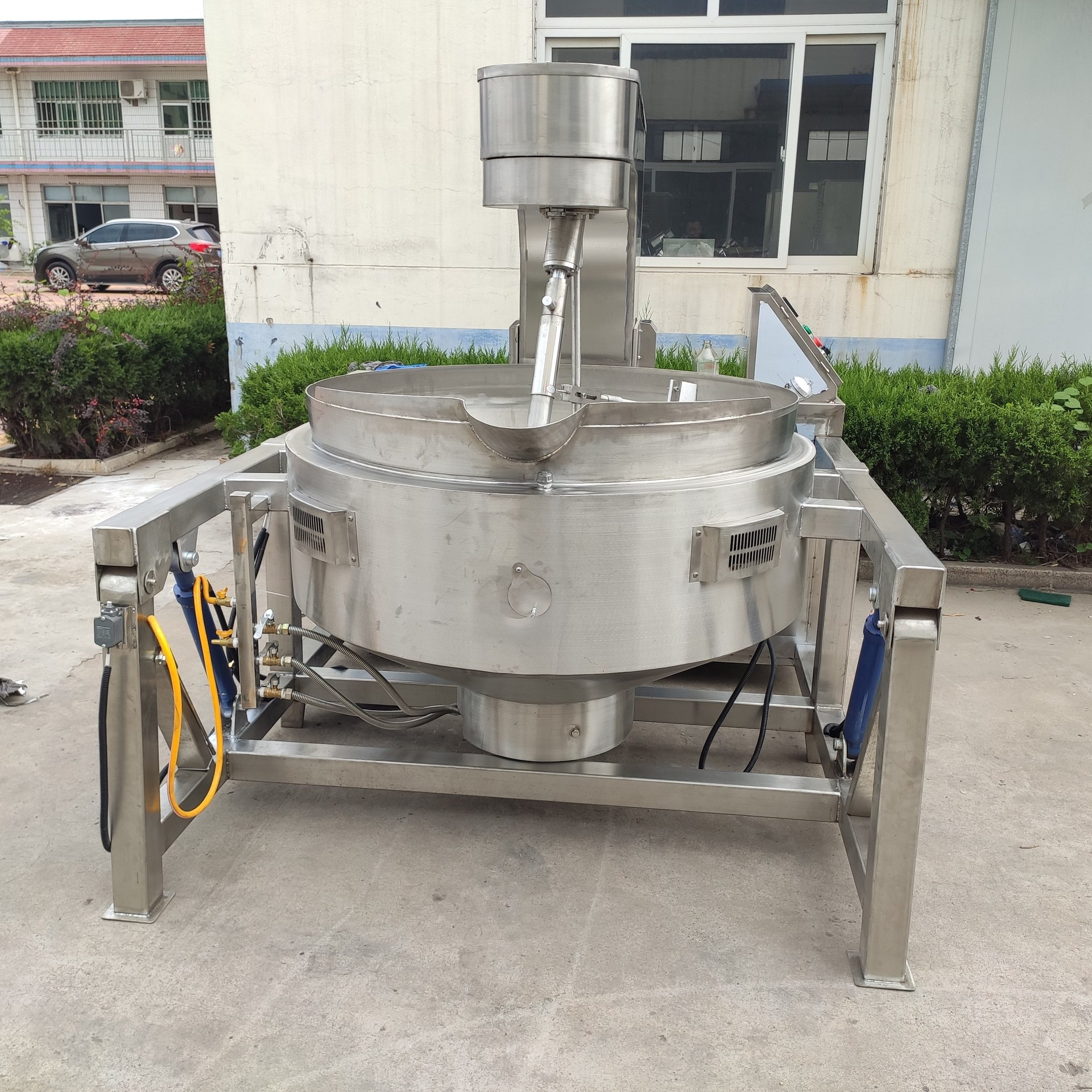 电加热自动搅拌阿胶枣夹层锅 大型阿胶糕熬制锅 中药膏方熬膏机