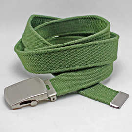 男士帆布腰带保安要带百搭休闲牛仔裤平滑扣裤带纯棉户外皮带运动