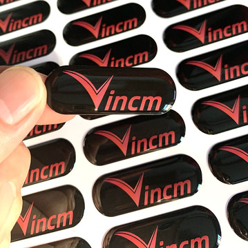 水晶滴胶不干胶标签贴滴塑 加工标签uv透明滴胶标贴纸 可定制logo-阿