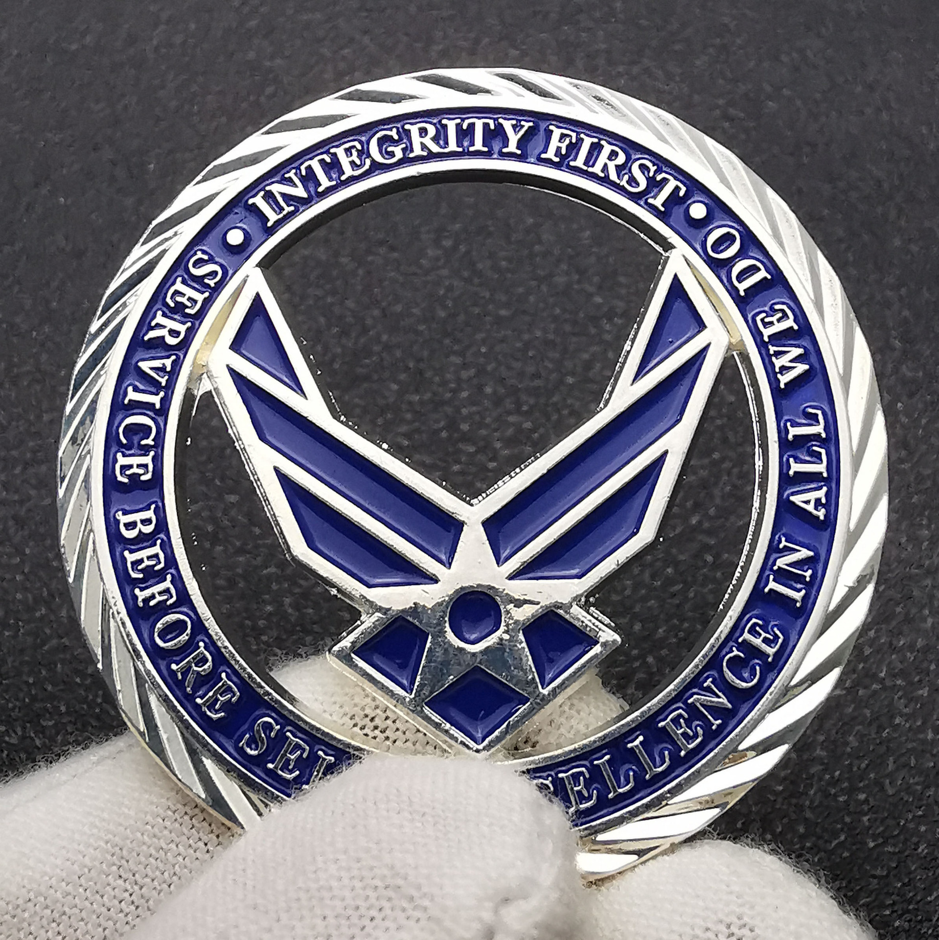 美国军迷徽章系列 美国空军标志纪念币usaf彩色珐琅币镂空纪念章