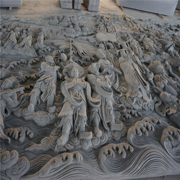 厂家直销福建石雕 户外浮雕文化墙 青石浮雕墙 寺庙浮雕石雕