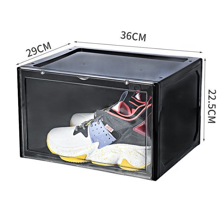 Thickened Pp Storage Box Shoe Box Transparent Acrylic Storage Dustproof AJ Basketball Shoe Box Display Shoe Cabinet Flip