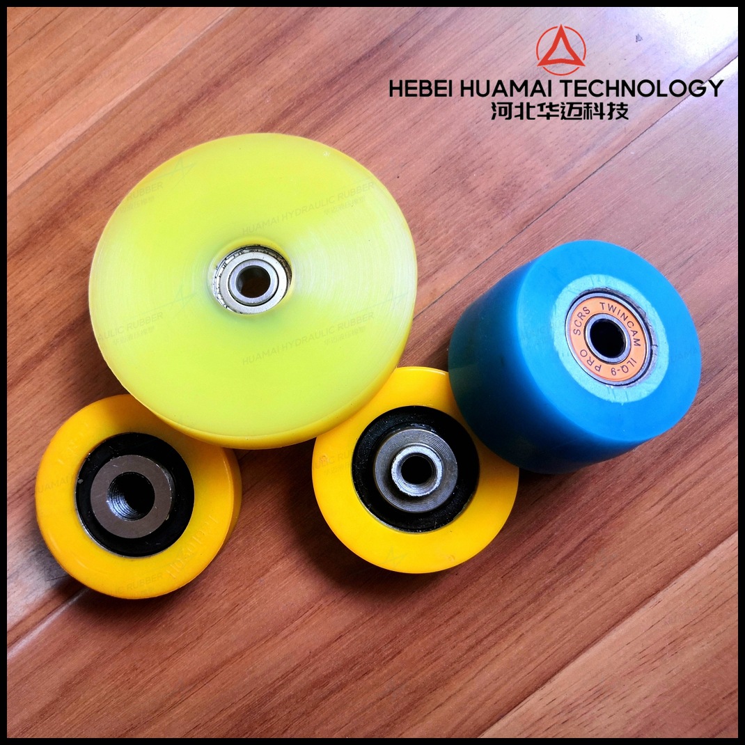 供应聚氨酯橡胶轴承 注塑pu包胶轮 6201挂胶免开模具耐磨不脱胶