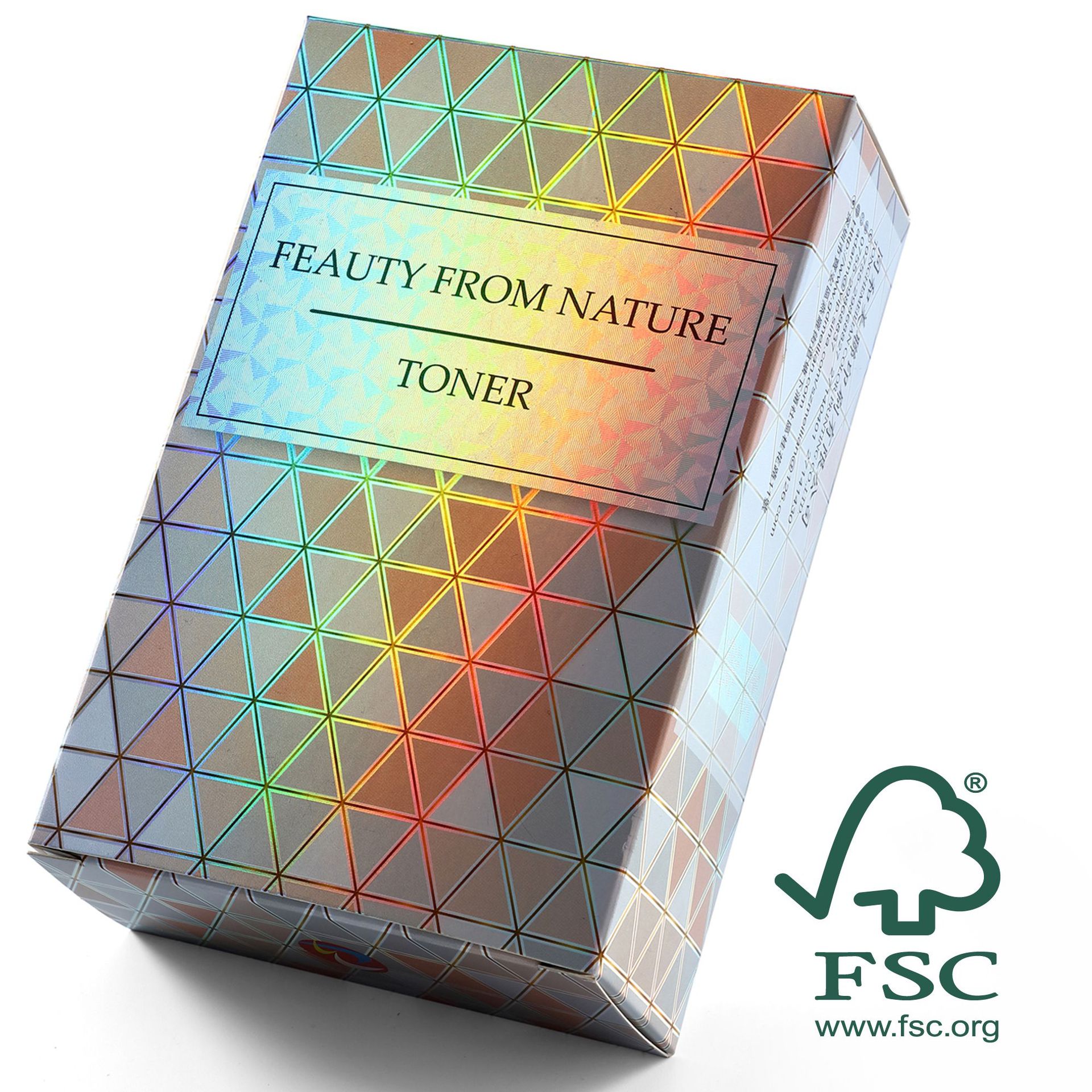fsc森林认证面膜纸盒磨砂pet光银卡纸化妆品包装盒镭射包装彩盒