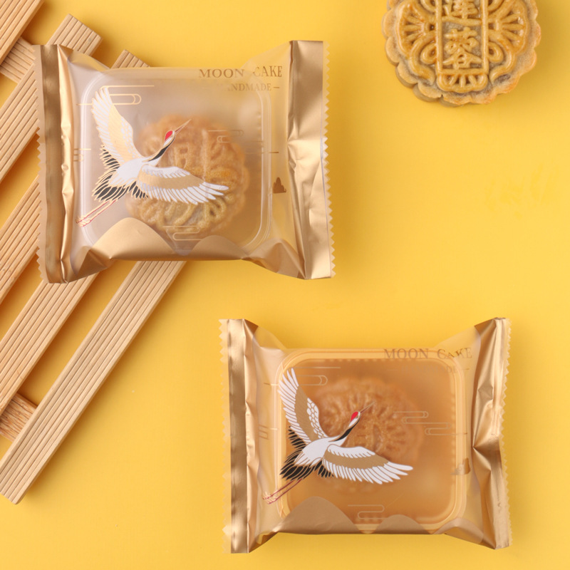 原创新款月饼包装袋手工制作点心烘焙包装袋中秋冰皮月饼包装定制