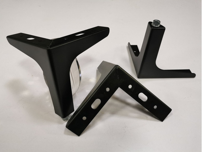 厂家直销电视柜橱柜茶几现代简约轻奢弯头沙发脚软床五金金属铁脚