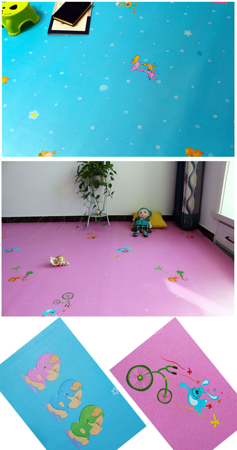 幼儿园地板胶pvc地胶垫加厚耐磨防水卡通地板革塑胶地板贴儿童房