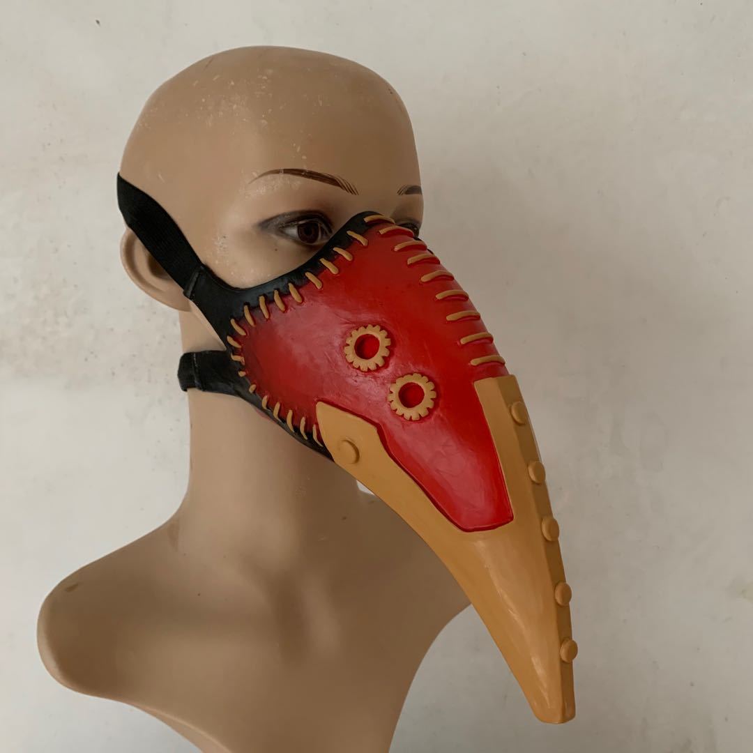 我的英雄学院乌鸦少主面具cos新款瘟疫医生鸟嘴 万圣节乳胶面具