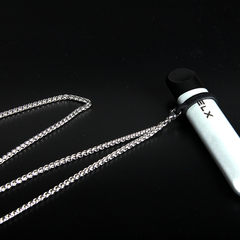 适用悦刻无限挂链relx烟杆挂绳4代不锈钢挂脖金属链硅胶固定圈新