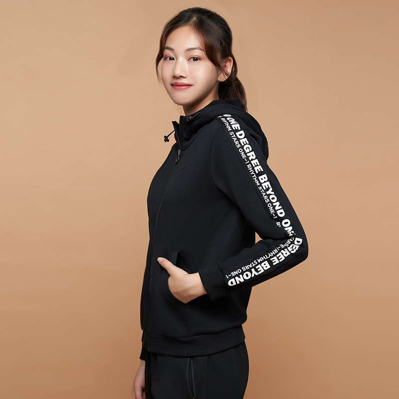 361女装外套2021春季新款开衫卫衣361度连帽时尚休闲女士运动服g