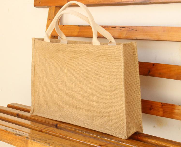 粗细麻布袋黄麻礼品包装袋覆膜购物袋家用麻布手提袋可定制logo