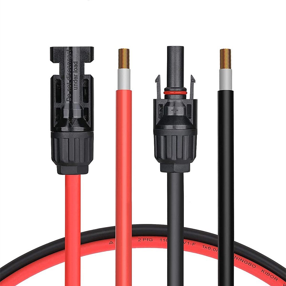 太阳能光伏延长电缆带母和公接头 mc4光伏10awg铜材质连接器