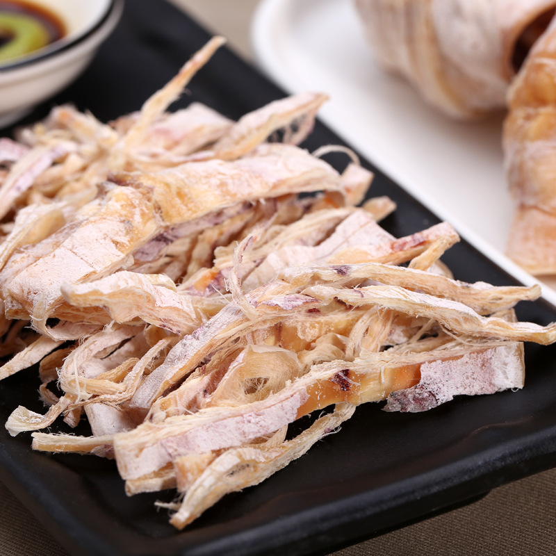 现烤鱿鱼干开袋即食烧烤鱿鱼碳烤手撕芥末鱿鱼丝零食小鱿鱼仔40g