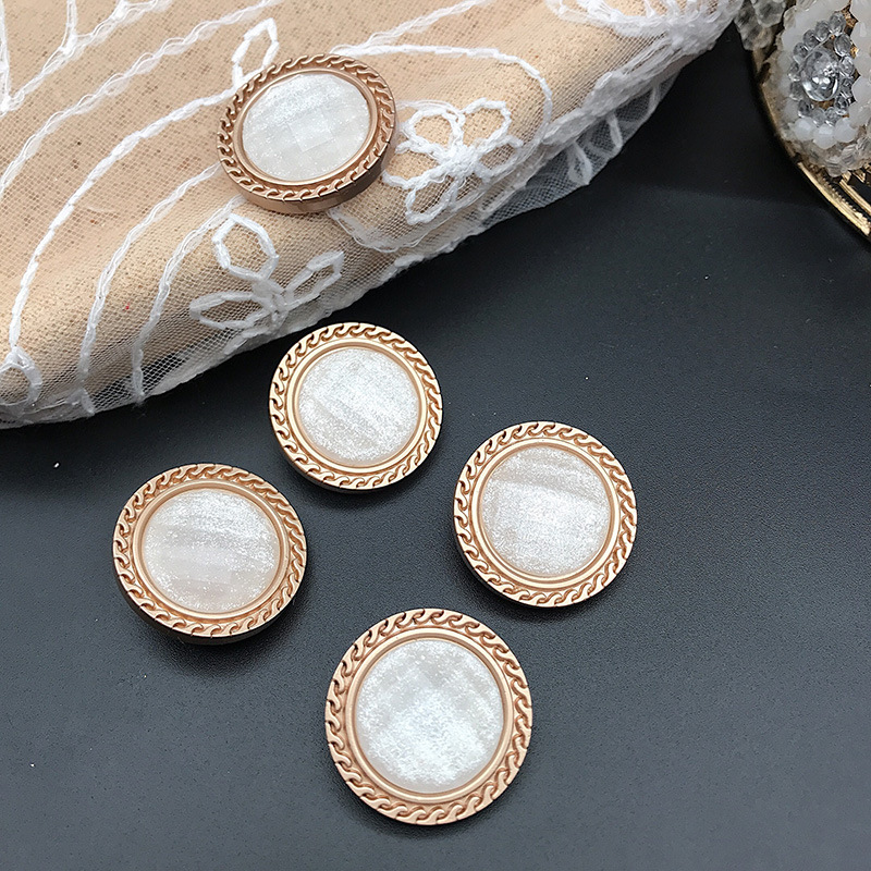 韩国小香风服装高档毛呢 纽扣百搭装饰大衣纽扣珍珠扣子 女小香扣