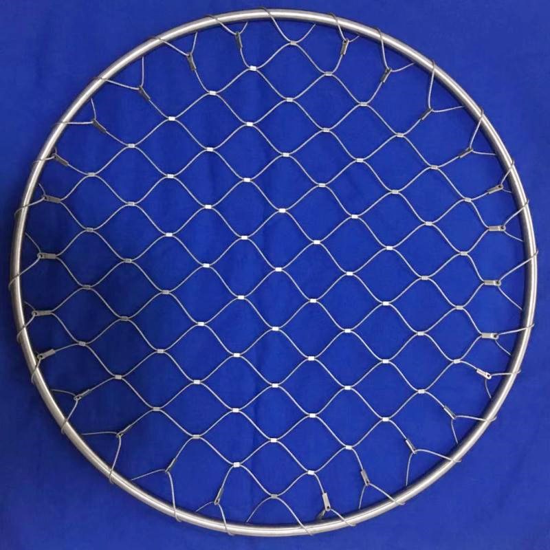 不锈钢卡扣网安全网 下水道井口钢丝防坠网 304钢丝绳管道防护网