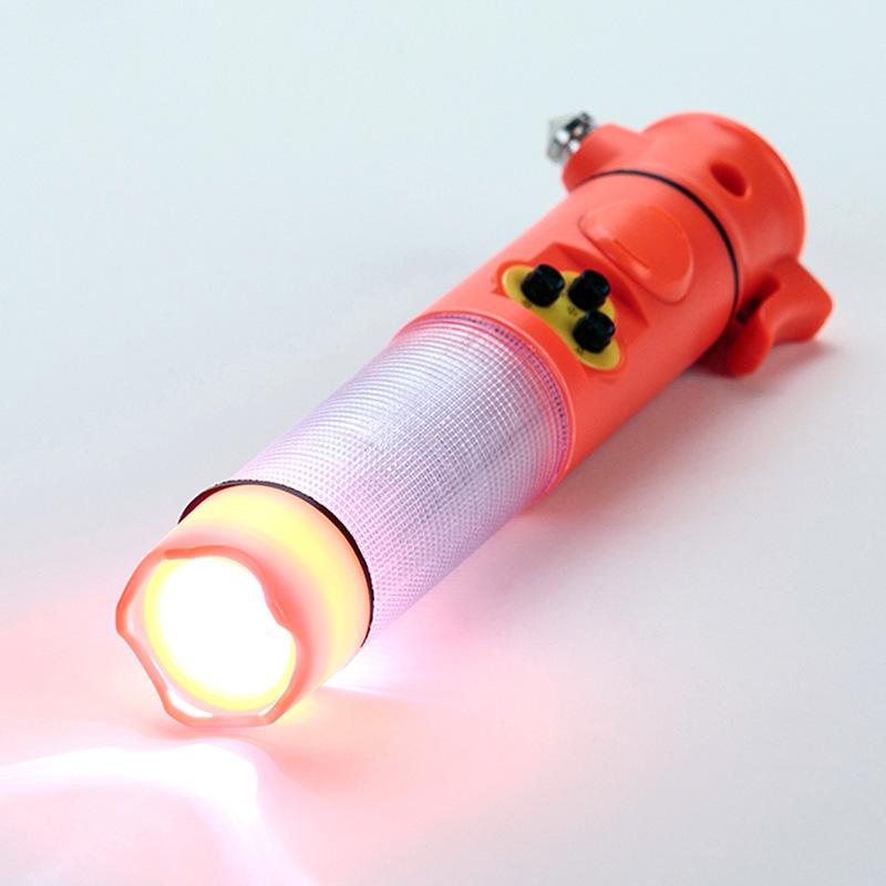 5成交0个十合一多功能汽车安全锤手电筒车载车用消防强光手电灯报警