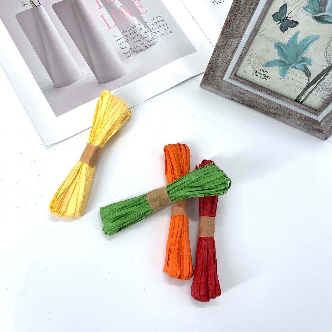 热销产品;diy手工纸绳 拉拉草拉菲草 草绳 幼儿园手工教材编织是